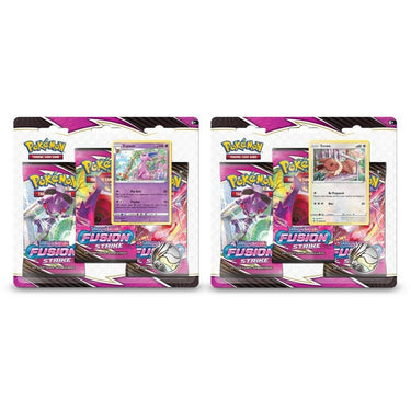 Pokémon: Sword & Shield - Fusion Strike Three-Booster Blister Pack (Eevee or Espeon) - PokeRvm